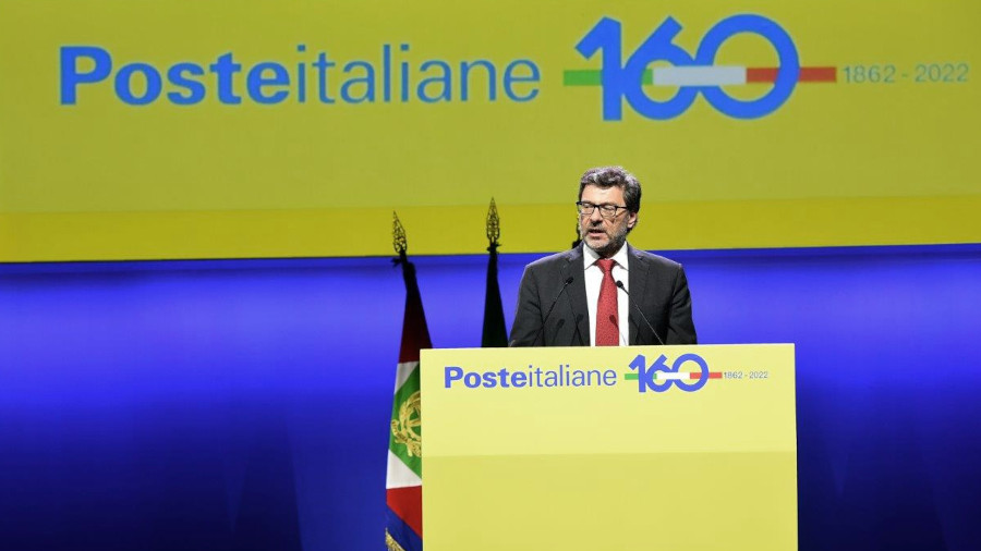 Giorgetti interviene a cerimonia 160 anni di Poste