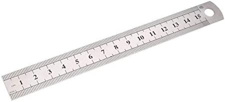 15 cm In Acciaio Inox Metallo Righello Metrico Regole di Precisione Bifacciale Strumenti di Misura Scuola Ufficio Cancelleria Forniture