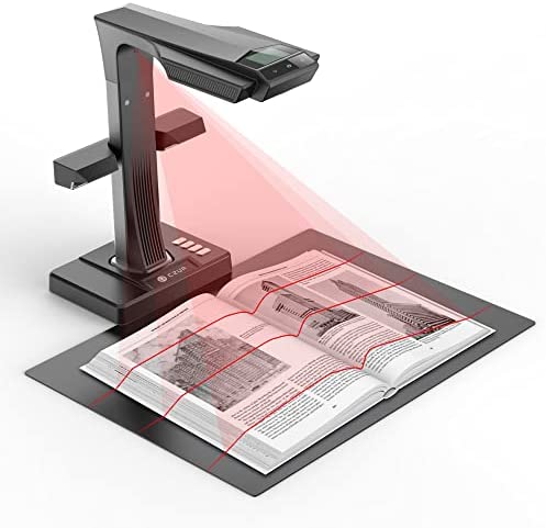 CZUR ET24 Pro Scanner Professionale per Libri e Documenti, Fotocamera HD 24 MP, Tecnologia di 3a Generazione, Scanner A3, Riconoscimento 180+ Lingue, Supporto HDMI, Compatibile Windows/MacOS/Linux
