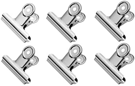 Fermacarte, Clip Multiuso in Metallo, Pinze Multiuso, Clip del Raccoglitore,Ufficio di Cancelleria Pinze, per Ufficio, Scuola e Famiglia (31 mm x 6 pz)
