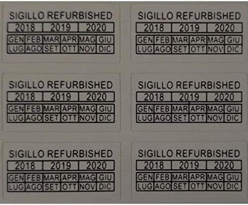 StickersLab – 42 ADESIVI ANTIEFFRAZIONE ANTIRIMOZIONE REFURBISHED CON DATA E ANNO