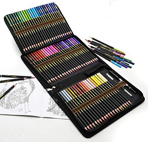 Matite Colorate Da Disegno Professionali, Set da 72 Pezzi Matite Colorate per Adulti e Bambini, Ideali per Colorare, Mandala, Disegnare, Astuccio Cancelleria Scuola