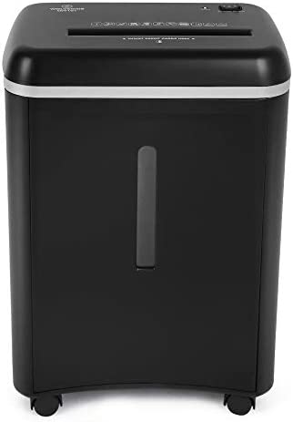 WOLVERINE SD9101 – Distruggidocumenti P5 ad alta sicurezza, 8 lame, microtaglio, per carta pesante e carte di credito, ultra silenzioso, con un contenitore estraibile da 17 l di capacità, colore: nero