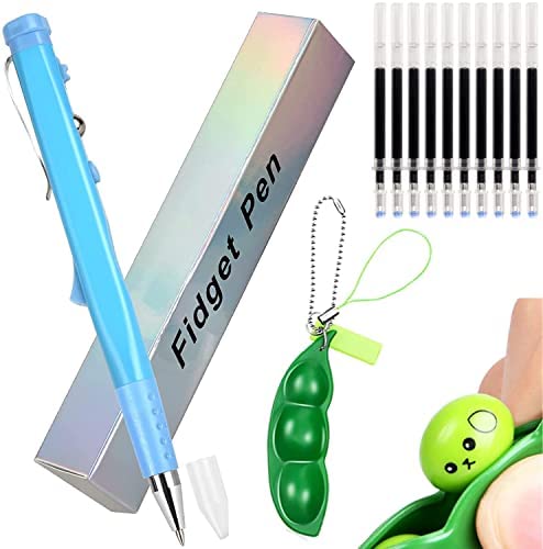 Antistress Penna Fidget Pen Portachiavi Antistress Set, Magnetica Penne Personalizzate Regalo Uomo Penna Sfera Stress Relief Fidget Toy Multifunzione Penna Antistress per Bambino Ragazzi Uomini Donne