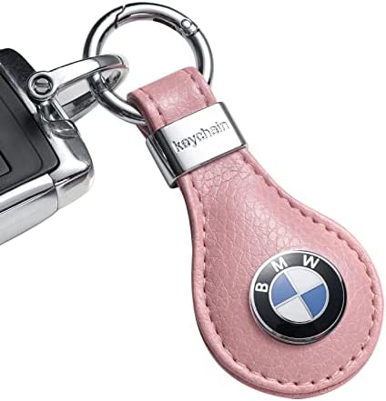 SnailSweet Portachiavi adatto per BMW 1 3 5 6 Series X1 X3 X7 X5 X6 Z4 7 M Serie,Portachiavi in pelle per auto, portachiavi donna,portachiavi auto,regali di famiglia,accessori per auto,Rosa