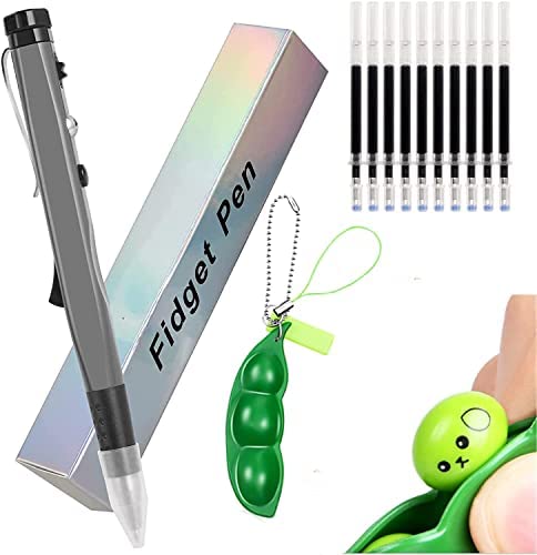 Antistress Penna Fidget Pen Portachiavi Antistress Set, Magnetica Penne Personalizzate Regalo Uomo Penna Sfera Stress Relief Fidget Toy Multifunzione Penna Antistress per Bambino Ragazzi Uomini Donne