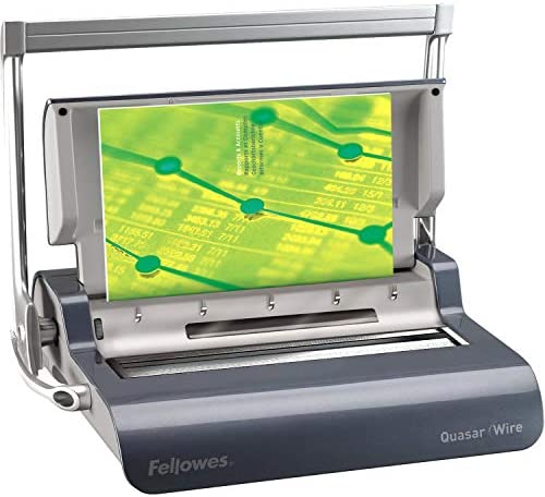 Fellowes 5224101 Rilegatrice a Dorsi Metallici Quasar Wire, Manuale, capacità di rilegatura 130 fogli