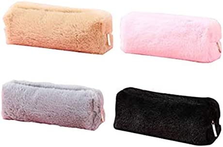 4 Pezzi Astuccio in Peluche,Sacchetto della Matita Peluche,Astuccio per le Ragazze Cassa Della Matita,per Studenti,Rifornimenti di Scuola,Forniture per Ufficio,Ragazze,21 * 9 * 6cm,4 Colori