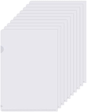30 Pezzi Cartelle Portadocumenti A4 in Plastica, Trasparente A4 Copertina per Fogli di Protezione, A4 Busta Cartelline di File Documenti per Ufficio Scuola Casa Documenti Classificazione (Trasparente)