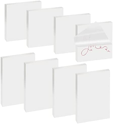 400 PCS Foglietti Adesivi Impermeabile Set Appunti Autoadesivi Trasparenti Sticky Notes Segnapagina Autoadesivo Trasparenti per Scuola Ufficio Casa