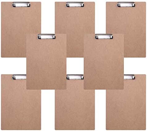 BOMKEE 8 Pezi A4 Appunti – con appeso buca Portablocco Cartella Porta Documenti Portablocchi clip in legno Clipboard menù Board per Office Business Ristorante